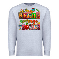 Heather Grey nacho average teacher Premium Sweatshirt - AdoDesignShop