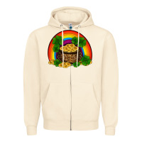 Sandshell st patricks shamrock gold leopard rainbow Zipper Hoodie - RanaPortraitStore