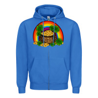 True Royal st patricks shamrock gold leopard rainbow Zipper Hoodie - RanaPortraitStore
