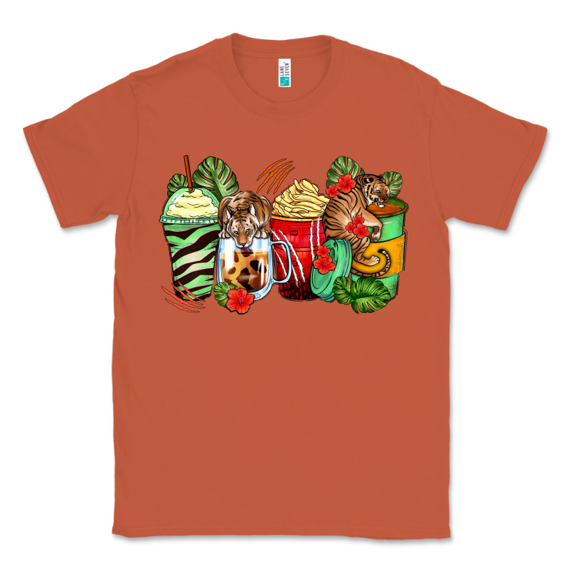Tiger Coffee Cups Classic Tee by Zillion Design Studio | Teevron