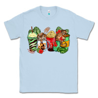Dusty Blue tiger coffee cups Classic Tee - Zillion Design Studio