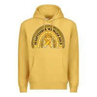 Antique Gold Childhood cancer awareness rainbow Premium Hoodie - Jasminsmagicworld