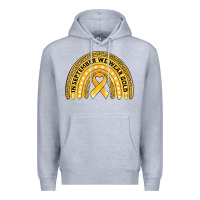 Heather Grey Childhood cancer awareness rainbow Premium Hoodie - Jasminsmagicworld