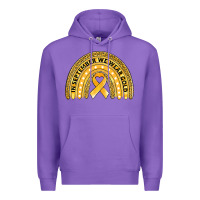 Purple Childhood cancer awareness rainbow Premium Hoodie - Jasminsmagicworld