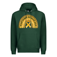 Sports Green Childhood cancer awareness rainbow Premium Hoodie - Jasminsmagicworld