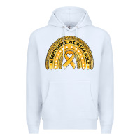 White Childhood cancer awareness rainbow Premium Hoodie - Jasminsmagicworld