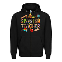 Black spanish teacher Zipper Hoodie - texasbilliewilder
