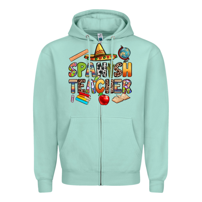 Spanish Teacher Zipper Hoodie by texasbilliewilder | Teevron