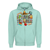 Seafoam spanish teacher Zipper Hoodie - texasbilliewilder