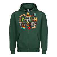 Sports Green spanish teacher Zipper Hoodie - texasbilliewilder