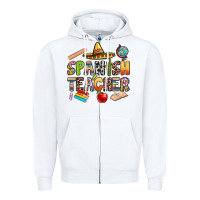 White spanish teacher Zipper Hoodie - texasbilliewilder