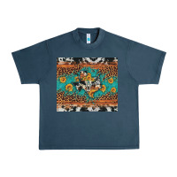 Midnight Navy bull skull texas map sunflower leopard cowhide Urban Heavy Tee - Artiststas