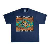Navy bull skull texas map sunflower leopard cowhide Urban Heavy Tee - Artiststas