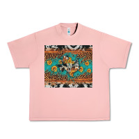 Salmon bull skull texas map sunflower leopard cowhide Urban Heavy Tee - Artiststas