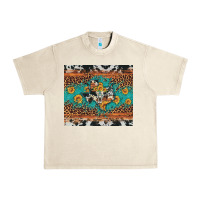 Sandshell bull skull texas map sunflower leopard cowhide Urban Heavy Tee - Artiststas