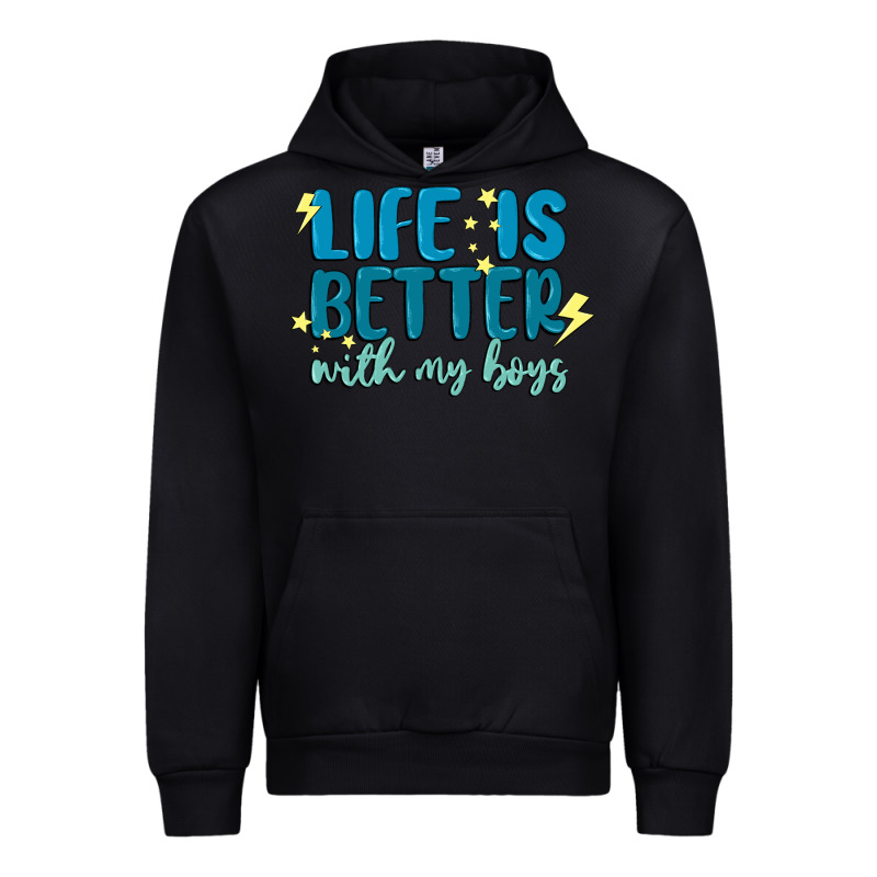 Life Is Better With My Boys Urban Hoodie by MaliasSmallBusiness | Teevron