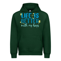 Forest Green life is better with my boys Urban Hoodie - MaliasSmallBusiness
