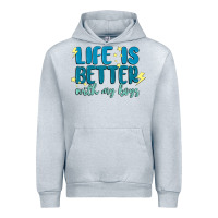 Heather Grey life is better with my boys Urban Hoodie - MaliasSmallBusiness