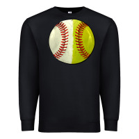 Black half baseball softball Premium Sweatshirt - JahusDesignShop