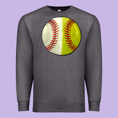 Half Baseball Softball Premium Sweatshirt Designed By Jahusdesignshop