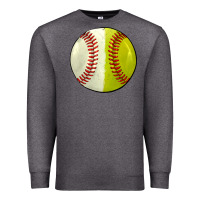 Charcoal Heather half baseball softball Premium Sweatshirt - JahusDesignShop