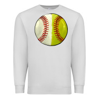 Dove Grey half baseball softball Premium Sweatshirt - JahusDesignShop