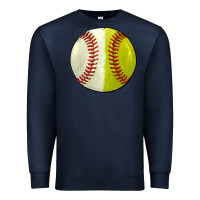 Navy half baseball softball Premium Sweatshirt - JahusDesignShop