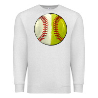 Oatmeal Heather half baseball softball Premium Sweatshirt - JahusDesignShop