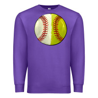 Purple half baseball softball Premium Sweatshirt - JahusDesignShop