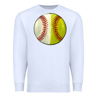 White half baseball softball Premium Sweatshirt - JahusDesignShop