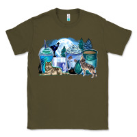 Army Green wolf coffee cups Classic Tee - Zillion Design Studio