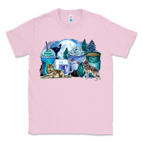 Bubblegum Pink wolf coffee cups Classic Tee - Zillion Design Studio