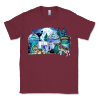 Burgundy wolf coffee cups Classic Tee - Zillion Design Studio