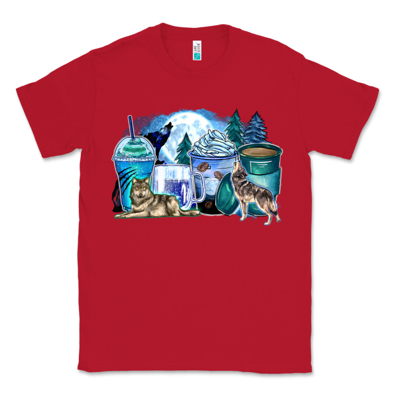 Wolf Coffee Cups Classic Tee by Zillion Design Studio | Teevron