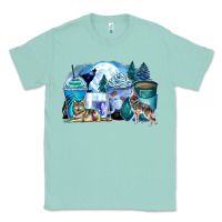 Seafoam wolf coffee cups Classic Tee - Zillion Design Studio