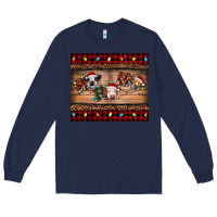 Navy hohoho christmas cows Long Sleeve Tee - RanaPortraitStore