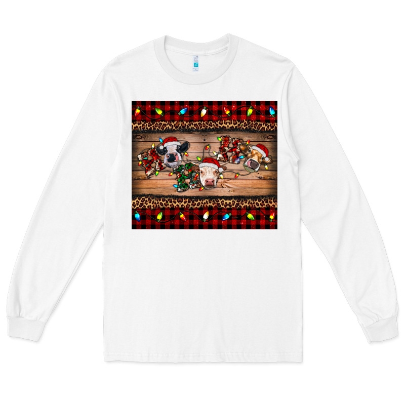 Hohoho Christmas Cows Long Sleeve Tee by RanaPortraitStore | Teevron