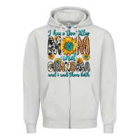 Dove Grey i have two titles mom and grandma and i rock them Zipper Hoodie - Zillion Design Studio