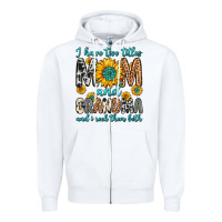 White i have two titles mom and grandma and i rock them Zipper Hoodie - Zillion Design Studio