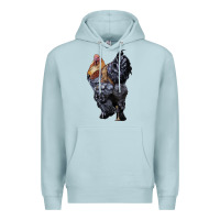 Blue Mist Brahma Rooster Premium Hoodie - LillyAllenDesigns