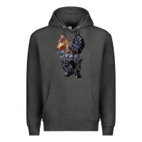 Charcoal Heather Brahma Rooster Premium Hoodie - LillyAllenDesigns