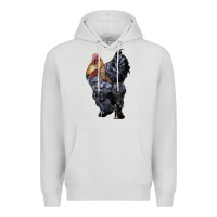 Dove Grey Brahma Rooster Premium Hoodie - LillyAllenDesigns
