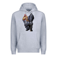 Heather Grey Brahma Rooster Premium Hoodie - LillyAllenDesigns