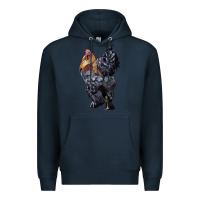 Navy Brahma Rooster Premium Hoodie - LillyAllenDesigns