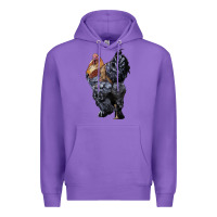 Purple Brahma Rooster Premium Hoodie - LillyAllenDesigns