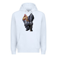 White Brahma Rooster Premium Hoodie - LillyAllenDesigns