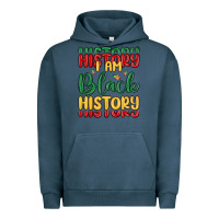 Pigment Midnight Navy i am black history Urban Hoodie - MaliasSmallBusiness