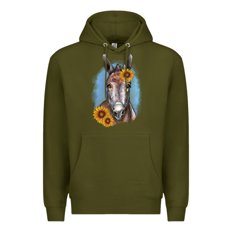 Sunflower Donkey Premium Hoodie by RanaPortraitStore | Teevron