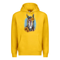 Lemon Sunflower Donkey Premium Hoodie - RanaPortraitStore