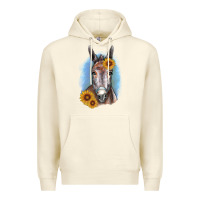 Sandshell Sunflower Donkey Premium Hoodie - RanaPortraitStore